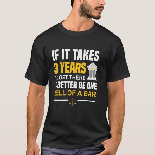 Jurist Student Bar Exam Abschluss T-Shirt (Vorderseite)