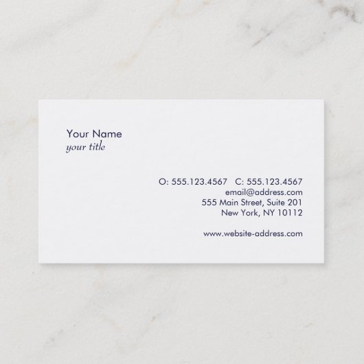 Jurist Visitenkarte (Rückseite)