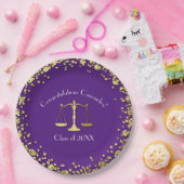 Juristenakademie für Lila Gold Pappteller (Party)