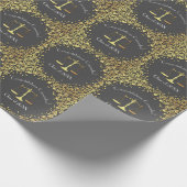 Juristenakademie Gray Gold Geschenkpapier (Ecke)