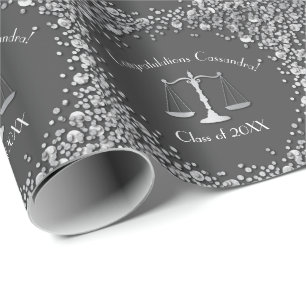 Juristenakademie Gray Silver Geschenkpapier