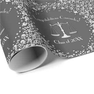 Juristenakademie Gray Silver Geschenkpapier