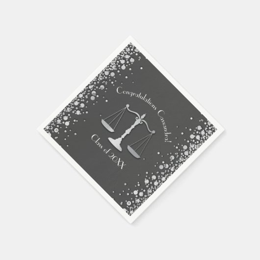 Juristenakademie Gray Silver Serviette (Ecke)