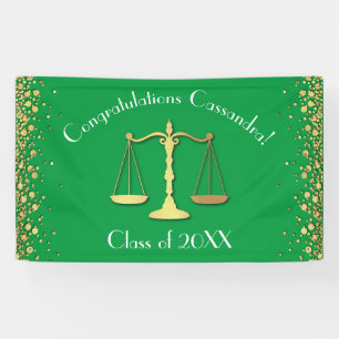 Juristenakademie Green Gold Graduation Party Banner