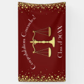 Juristenakademie Maroon Gold Graduation Party Banner (Vertikal)