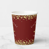 Juristenakademie Maroon Gold Graduation Party Pappbecher (Links)