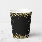 Juristenakademie Party Black Gold Pappbecher (Links)