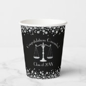 Juristenakademie Schwarzsilber Pappbecher (Rückseite)