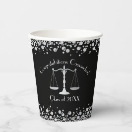 Juristenakademie Schwarzsilber Pappbecher
