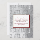 Juristenakademie Silver Maroon Einladung (Rückseite)