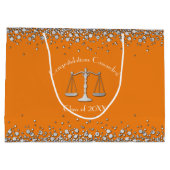 Juristenakademie Silver Orange Große Geschenktüte (Rückseite)