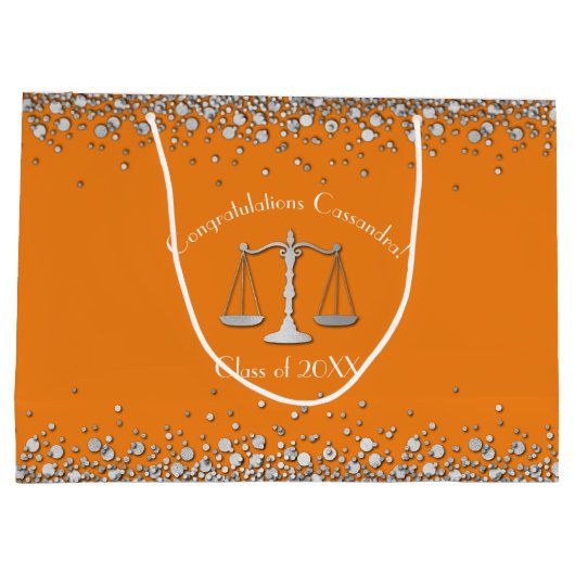 Juristenakademie Silver Orange Große Geschenktüte (Rückseite)