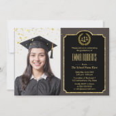 Juristenanwalt Abschluss Elegant Brown Foto Einladung (Vorderseite)