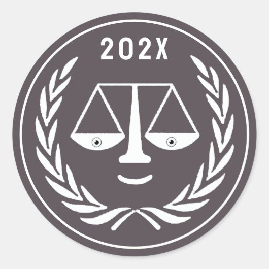 Juristenhochschule Grad Runder Aufkleber (Vorderseite)