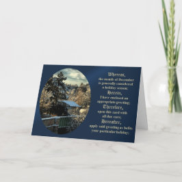 Juristenkarte Dezember für alle Feiertage Feiertagskarte