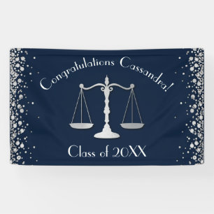 Juristenmarinade Silver Graduation Party Banner