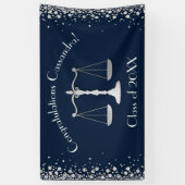 Juristenmarinade Silver Graduation Party Banner (Vertikal)