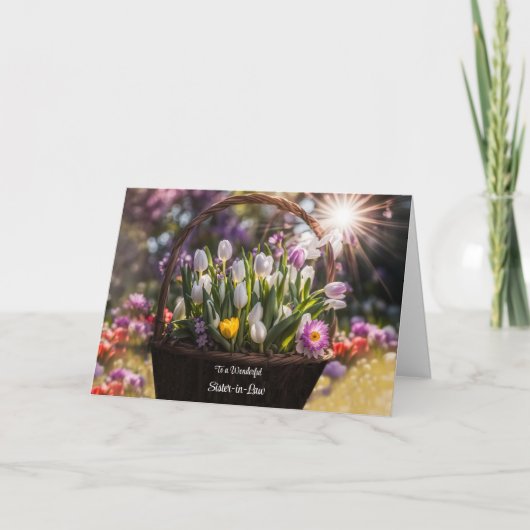 Juristenmüttertag mit korbförmigen Blume Karte (Vorderseite)