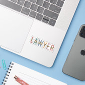 Juristenrecht Abschluss Geschenk Aufkleber (Laptop mit iPhone)