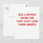 Juristenscherz Postkarte (Vorne/Hinten)