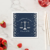 Juristenschiff Silberner Abschluss Serviette (Beispiel)