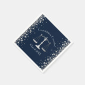 Juristenschiff Silberner Abschluss Serviette (Ecke)
