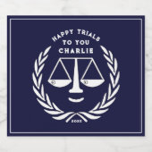 Juristenschule Abschluss 2025 Schaumweinetikett (Einzelnes Label)