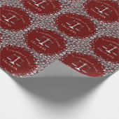 Juristenschule Maroon Silver Graduation Party Geschenkpapier (Ecke)