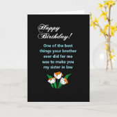 Juristenschwester zum Geburtstag Karte (Gelbe Blume)