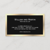 Juristenskala Monogram-Marmormor-Goldgrenze Visitenkarte (Rückseite)