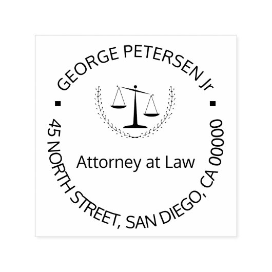 Juristenskala oder Ihr Logo elegant Permastempel (Design)