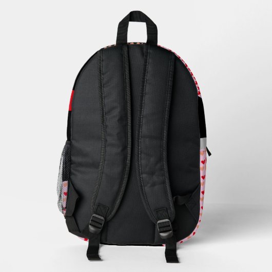 Juristentochter, rotgraue Liebe Bedruckter Rucksack (Rückseite)