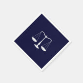 Juristenwaage Elegant Navy Blue Serviette (Ecke)