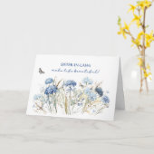 Juristerin Birthday Dusty Blue Wildblumen Karte (Gelbe Blume)