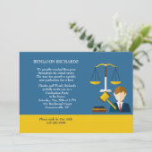 Juristische Angelegenheiten Einladung männlicher A (Stehend Vorderseite)