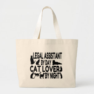 Juristische Assistentin Cat Lover Jumbo Stoffbeutel