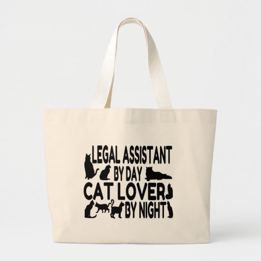 Juristische Assistentin Cat Lover Jumbo Stoffbeutel (Vorne)