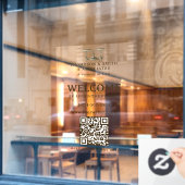 Juristische Berufliche Beauftragung nur QR-Code Fensteraufkleber (Café-Fenster)