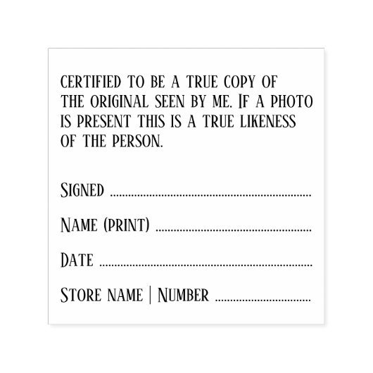 Juristische Bestätigung Kopie wahrheitsgetreu Foto Permastempel (Design)