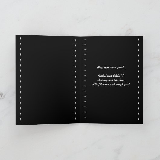 JURISTISCHE BRUDER - Vielen Dank für Ihre Hochzeit Dankeskarte (Innenseite)