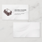 Juristische Bücher gestapelt | Strafjustiz Visitenkarte (Vorne/Hinten)