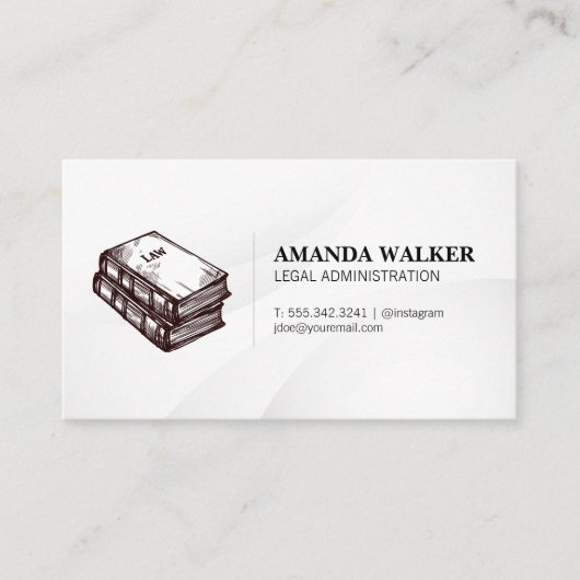 Juristische Bücher gestapelt | Strafjustiz Visitenkarte (Vorderseite)