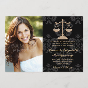 Juristische Fakultäts-Abschluss-Mitteilungen lila Einladung