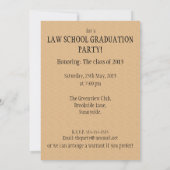 Juristische Fakultäts-Abschluss-Party Einladung (Rückseite)