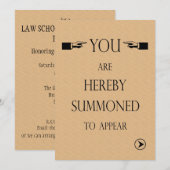 Juristische Fakultäts-Abschluss-Party Einladung (Vorne/Hinten)