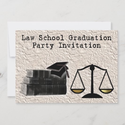 Juristische Fakultäts-Abschluss-Party Einladung (Vorderseite)