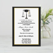 Juristische Fakultäts-Absolvent Annoucement Einladung (Stehend Vorderseite)