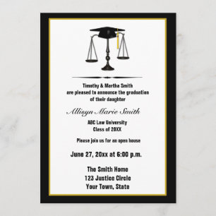 Juristische Fakultäts-Absolvent Annoucement Einladung