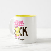 Juristische Fakultäts-Küken 3 Zweifarbige Tasse (Vorderseite Links)