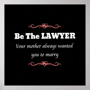 Juristische Fakultäts-Rechtsanwalt-Frau-Absolvent Poster